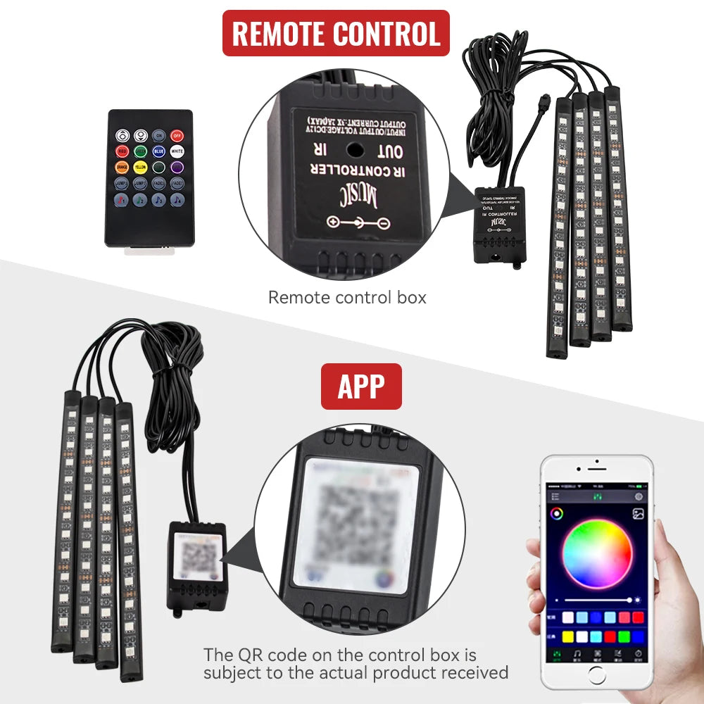 AutoGlow™ Rhythm-Sync Interior Footwell Lighting Kit