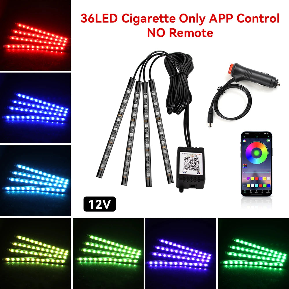 AutoGlow™ Rhythm-Sync Interior Footwell Lighting Kit
