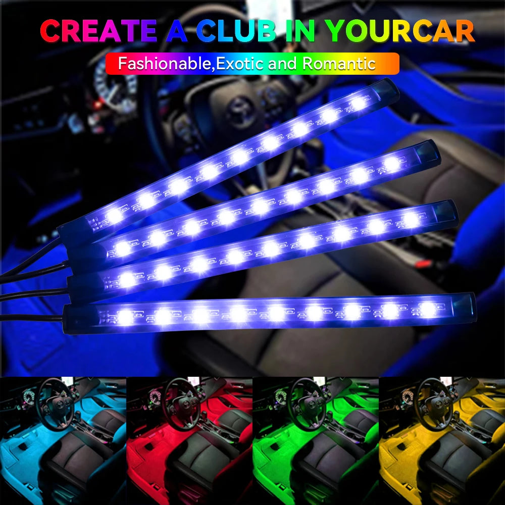 AutoGlow™ Rhythm-Sync Interior Footwell Lighting Kit