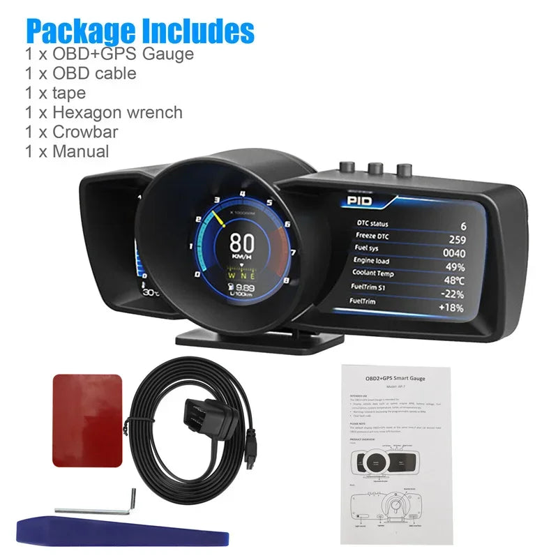 UltraVision Dual Screen HUD – Advanced Car Performance & Speed Display System