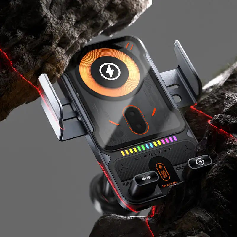 AutoGlow™ Smart-Clamp RGB 15W Wireless Charging Mount