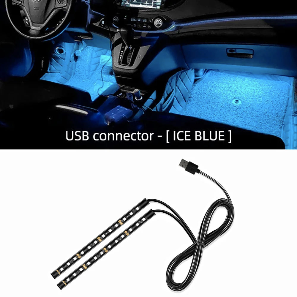 AutoGlow™ USB Stealth-Beam Interior Footwell Lights