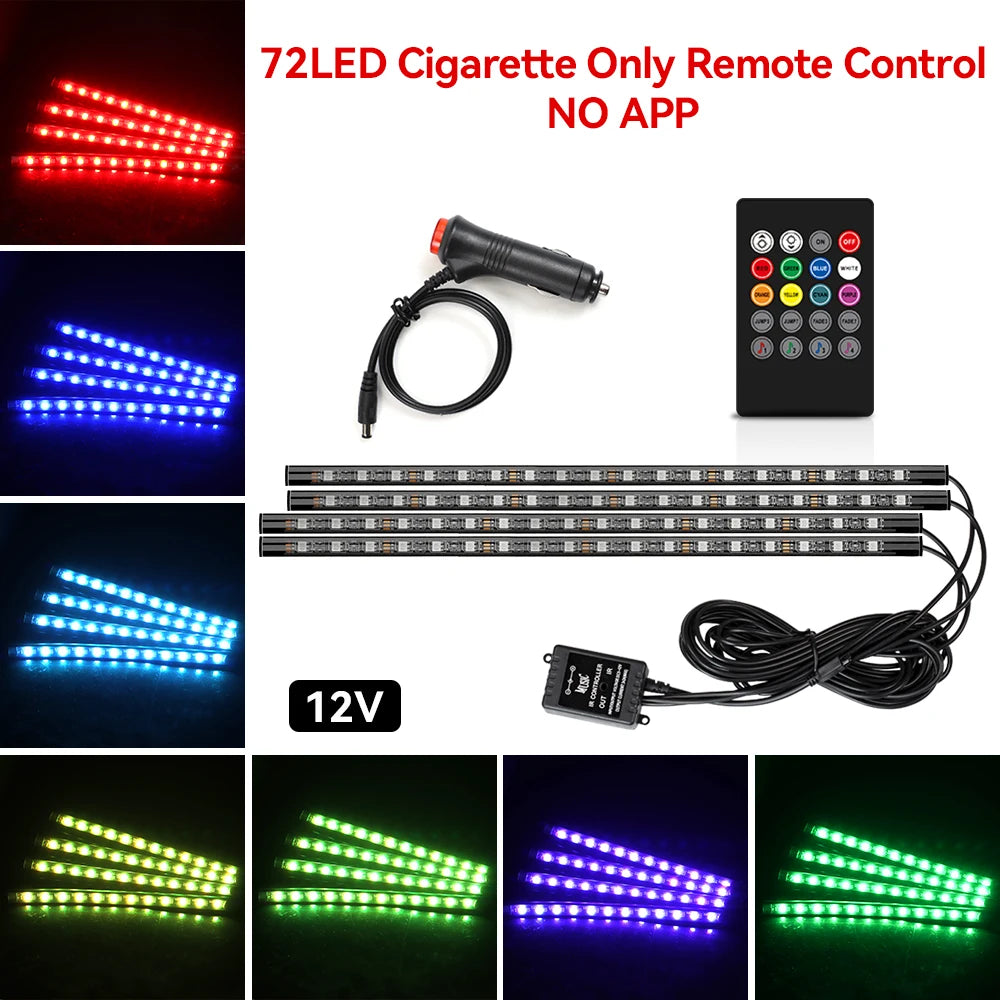 AutoGlow™ Rhythm-Sync Interior Footwell Lighting Kit