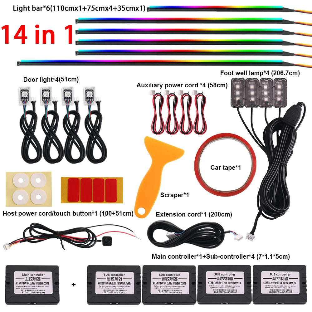 AutoGlow™ Spectra-Guide 18-in-1 Ambient Lighting Kit