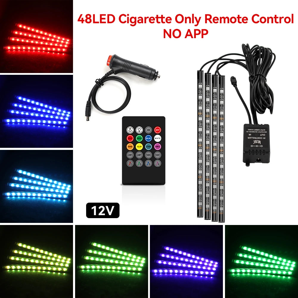 AutoGlow™ Rhythm-Sync Interior Footwell Lighting Kit