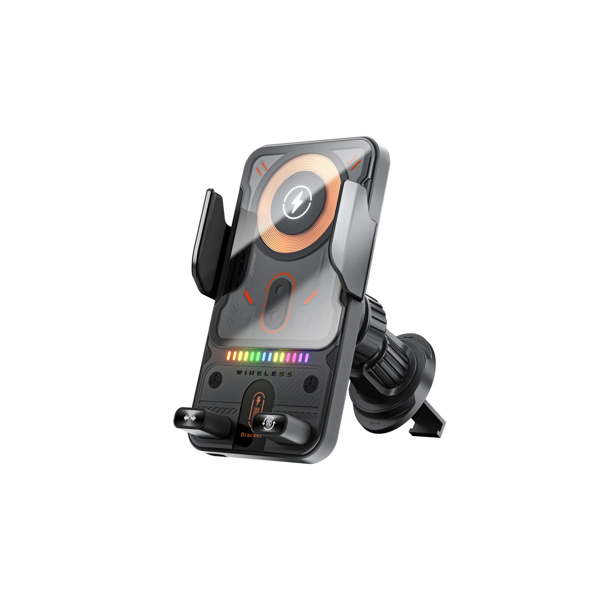 AutoGlow™ Smart-Clamp RGB 15W Wireless Charging Mount