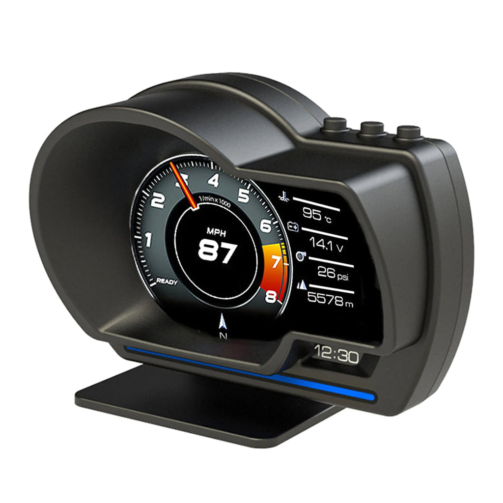 Car Head up Display, Gauge High Definition Speedometer Car Diagnostic Tool OBDⅡ+GPS Smart  OBD Fault Code Elimination