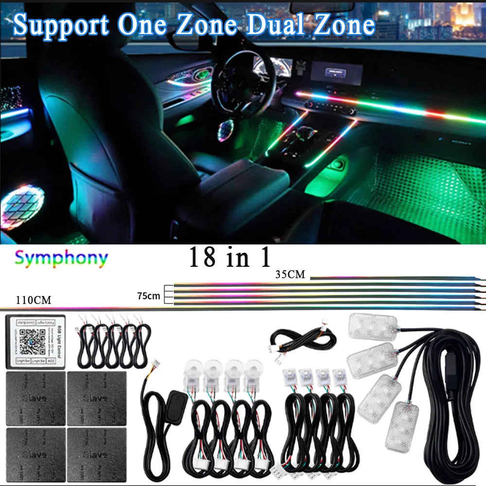 AutoGlow™ Symphony Pro-Acrylic Ambient Lighting System (Multi-Zone)