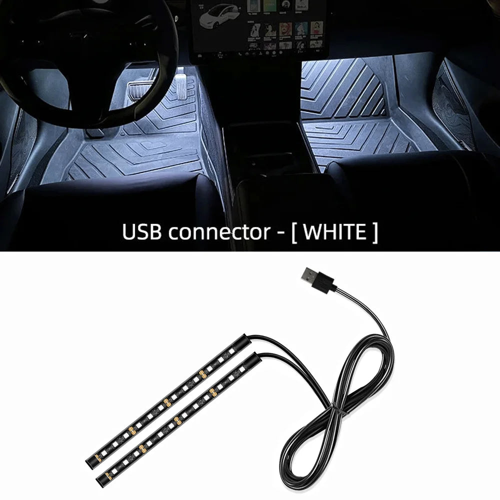 AutoGlow™ USB Stealth-Beam Interior Footwell Lights