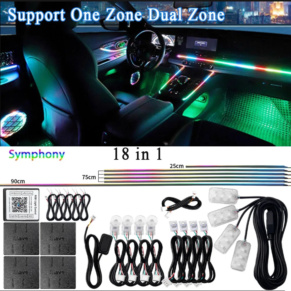 AutoGlow™ Symphony Pro-Acrylic Ambient Lighting System (Multi-Zone)