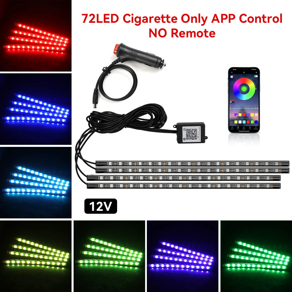 AutoGlow™ Rhythm-Sync Interior Footwell Lighting Kit