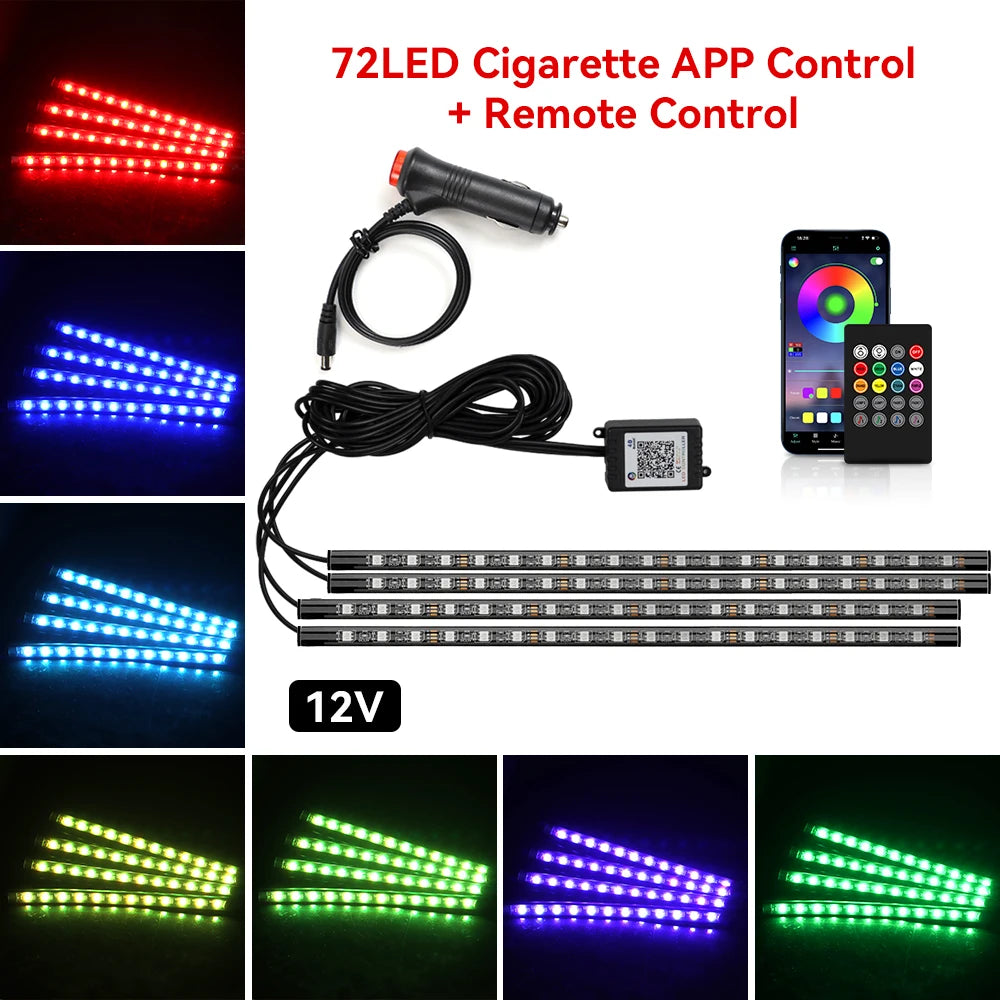 AutoGlow™ Rhythm-Sync Interior Footwell Lighting Kit