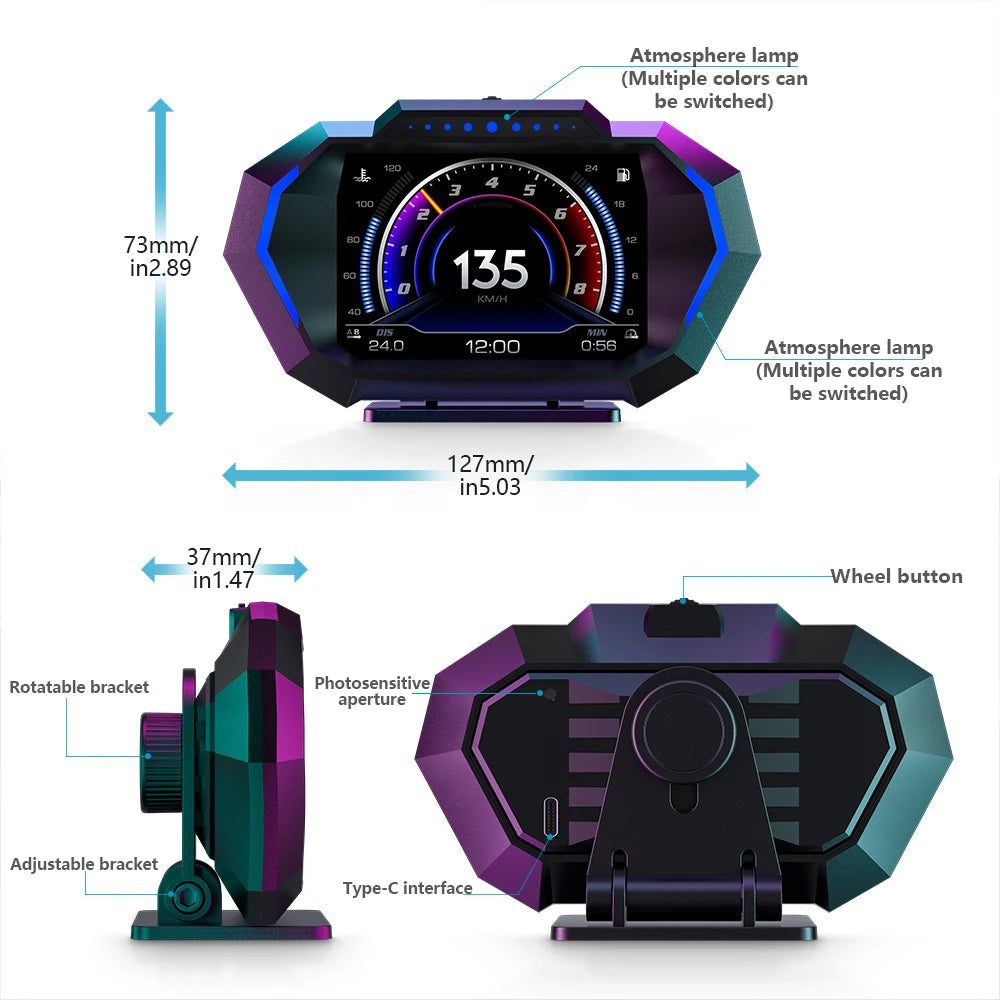 AutoGlow™ P24 Advanced Multi-Gauge & Digital Slope Meter