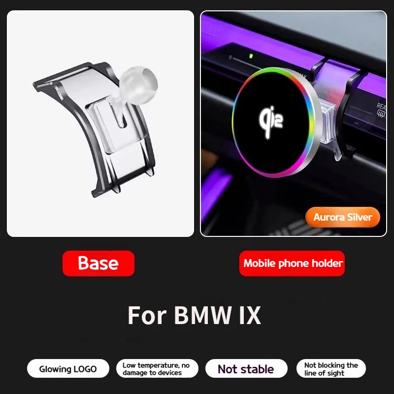 For BMW 2 3 4 5 7 8 series X3X5X6X7 IX G20 G60 G70 G45 G05 G06 G07 G30 F44 Car Magnetic wireless charging phone holder accessory