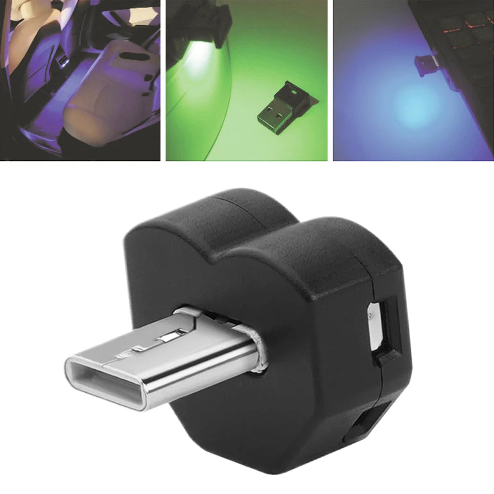 Car Type-C Auto Decorative Lamps Sensing RGB Ambient Night Light Adjustable Direction USB Lamp Vehicle Interior Decoration