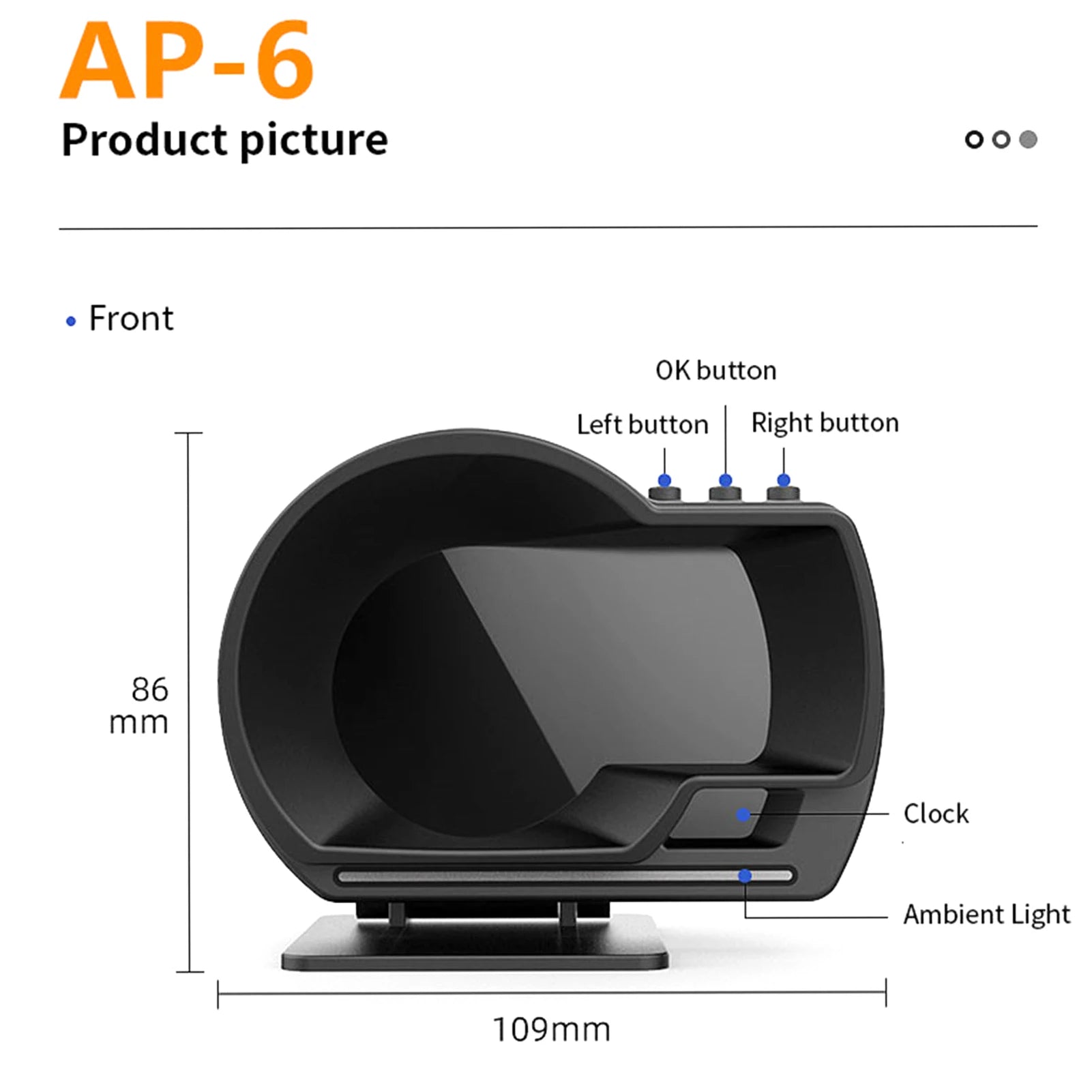 Car Head up Display, Gauge High Definition Speedometer Car Diagnostic Tool OBDⅡ+GPS Smart  OBD Fault Code Elimination