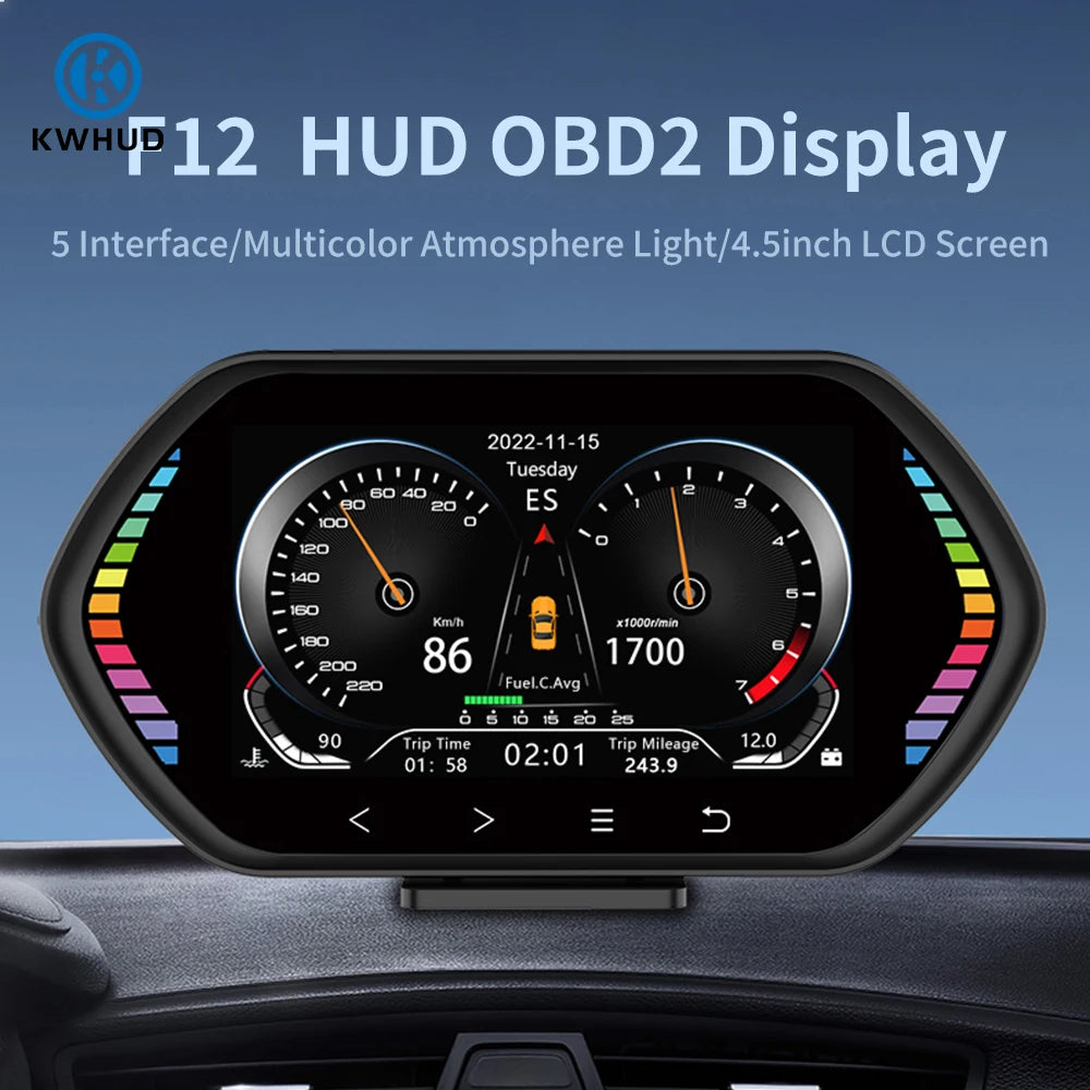 AutoGlow™ Pro-HUD Digital Speedometer & Diagnostics