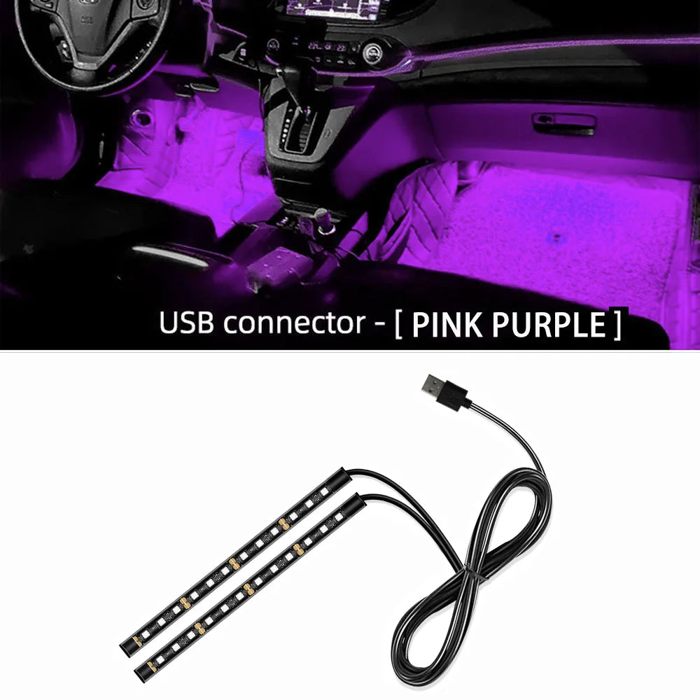 AutoGlow™ USB Stealth-Beam Interior Footwell Lights