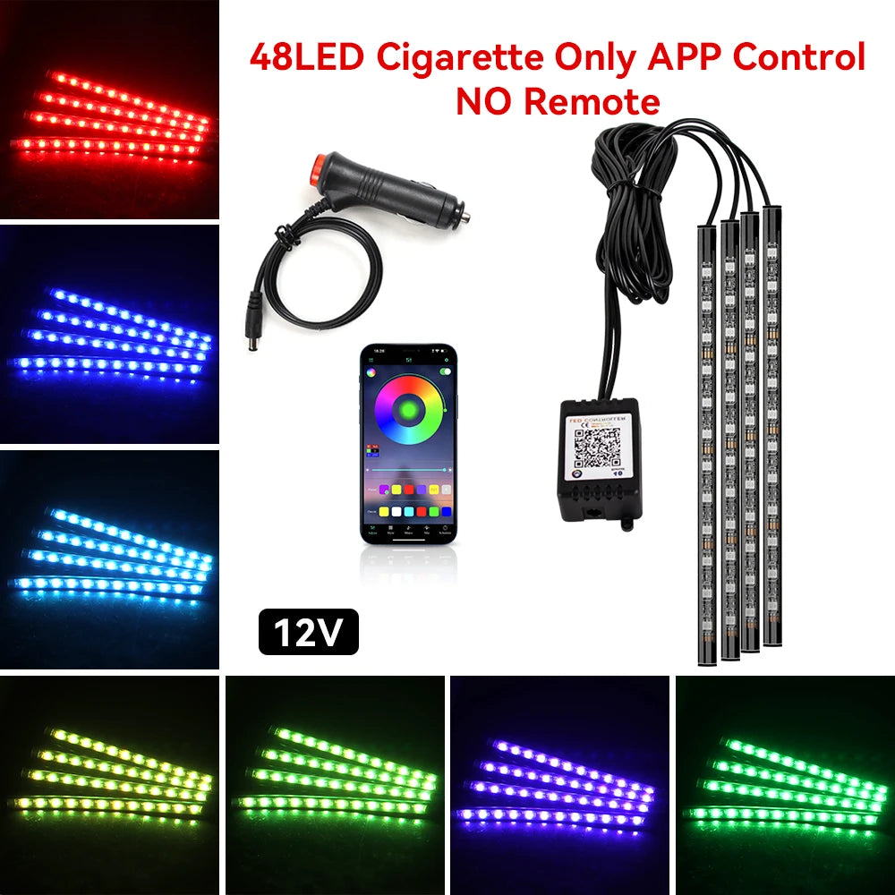 AutoGlow™ Rhythm-Sync Interior Footwell Lighting Kit