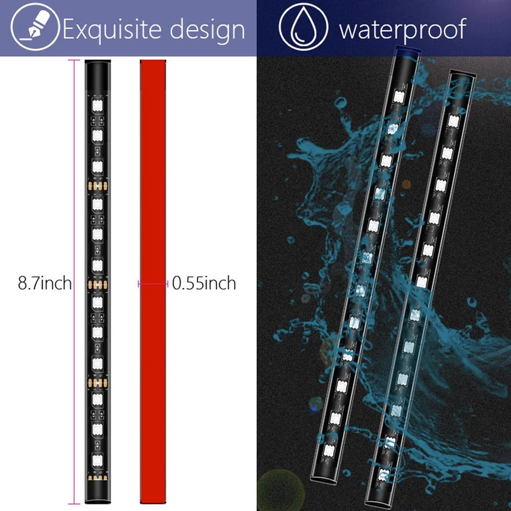 24LED Car Interior Ambient Foot Strip Light Kit Backlight 5V USB Auto Decorative Atmosphere Neon Lamp Vehicle Accessories