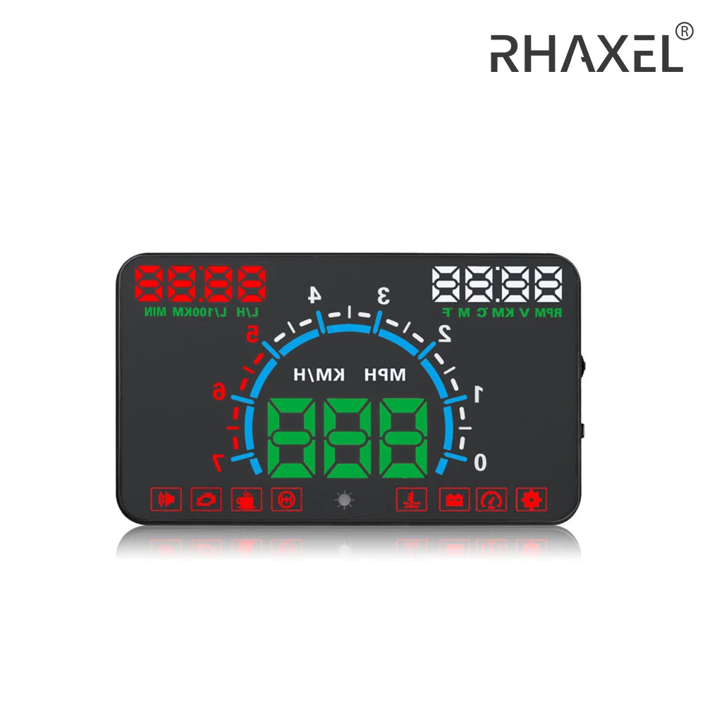 DriveMax 5.8” Smart HUD – Real-Time Speed, Alerts & Car Performance Display