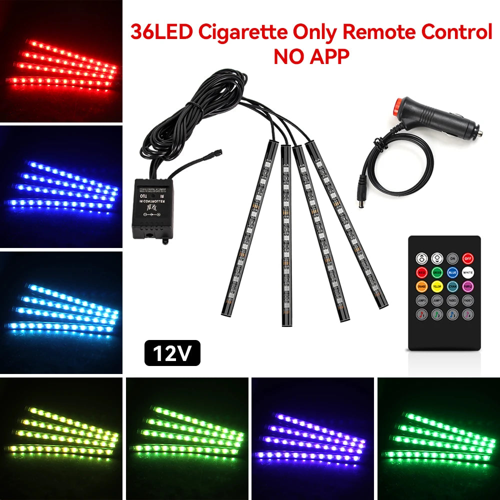 AutoGlow™ Rhythm-Sync Interior Footwell Lighting Kit